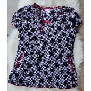 Koi floral scrub top medium